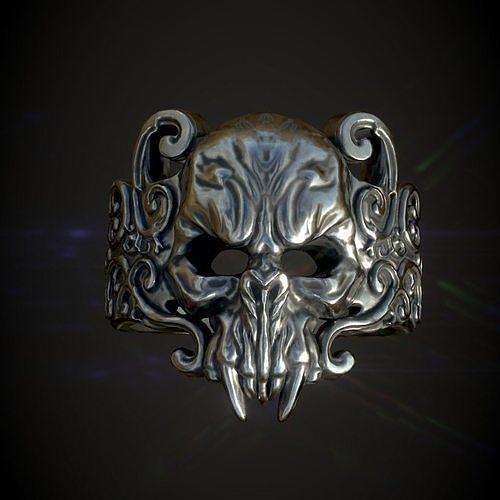 Vampire Skull Ring 3D print model