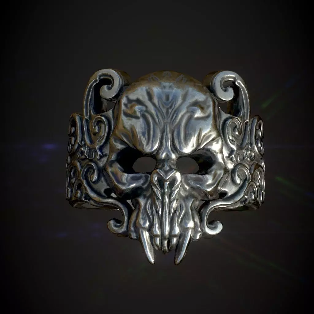 Vampire Skull Ring 3D print model