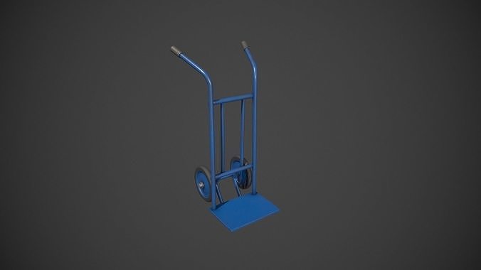 Blue Sack Truck  Low-poly 3D model