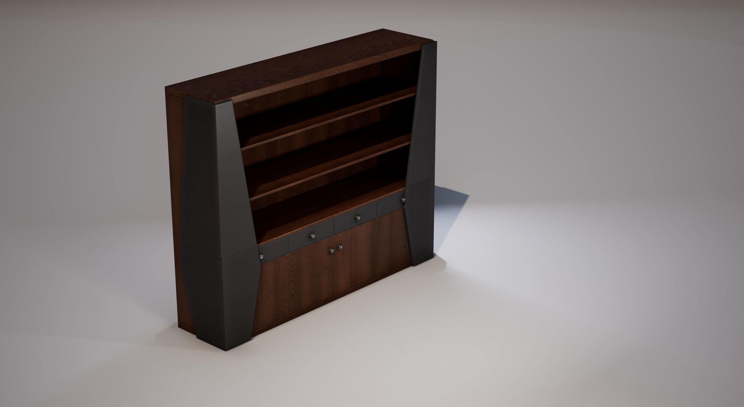 Shelf 02 Low-poly 3D model_4