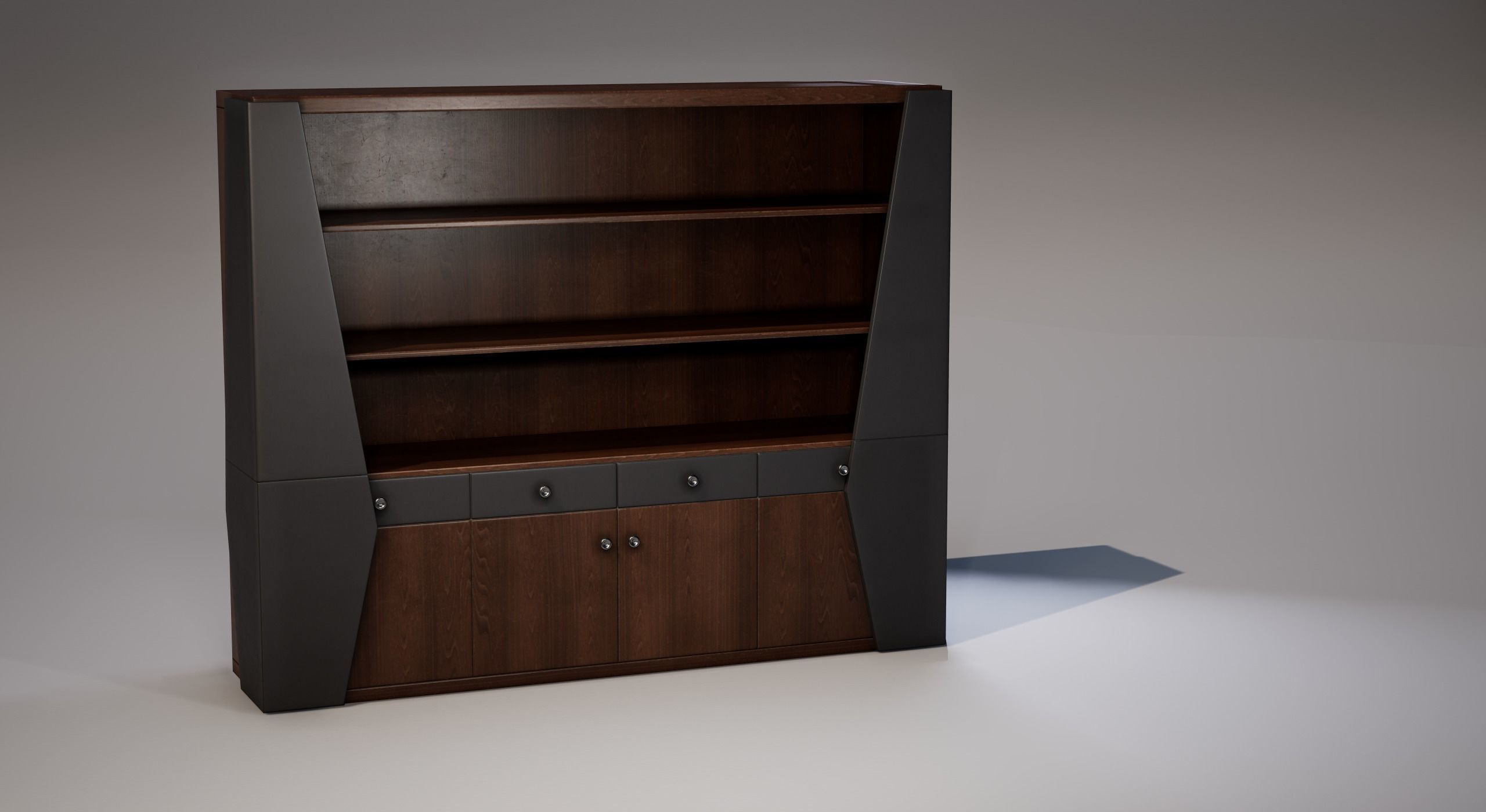 Shelf 02 Low-poly 3D model_2