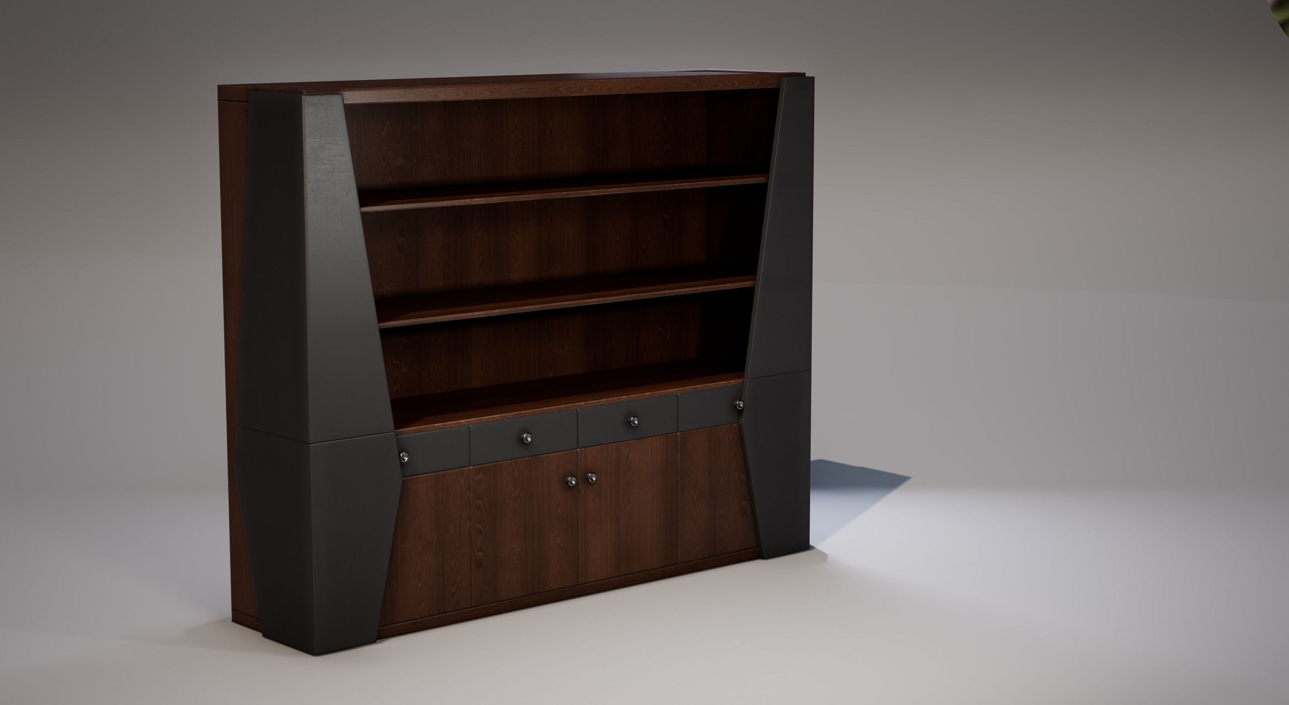 Shelf 02 Low-poly 3D model_3