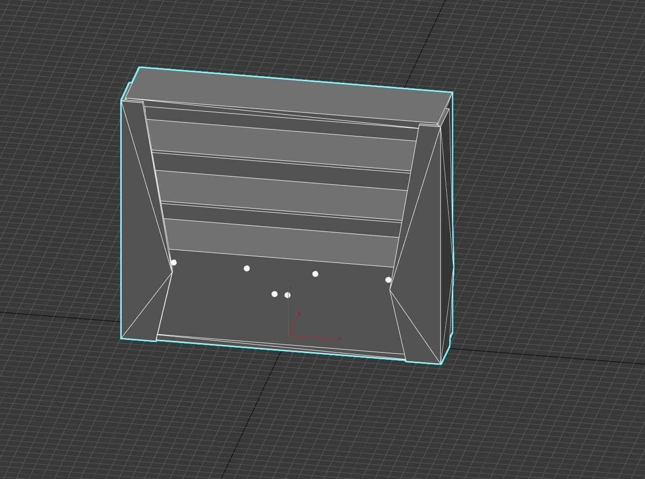 Shelf 02 Low-poly 3D model_9