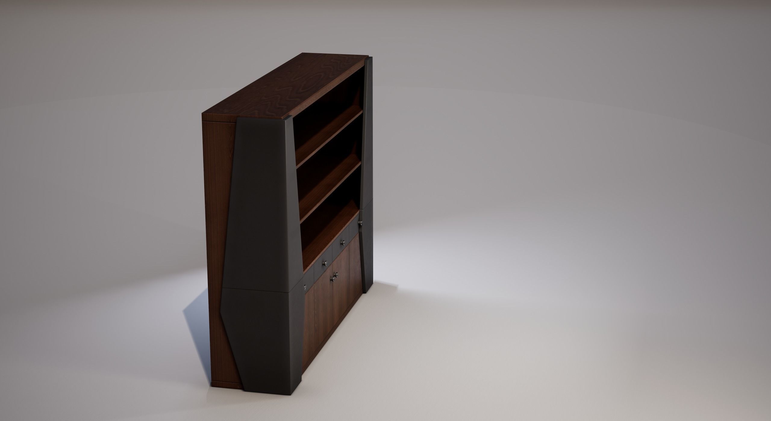Shelf 02 Low-poly 3D model_5