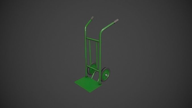 Green Sack Truck Low-poly 3D model