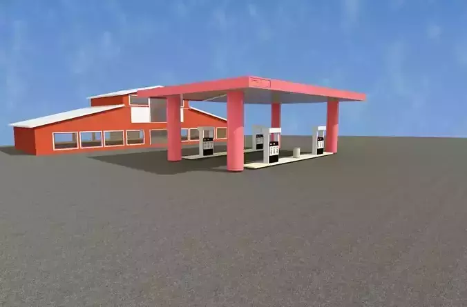 Barn store Low-poly 3D model