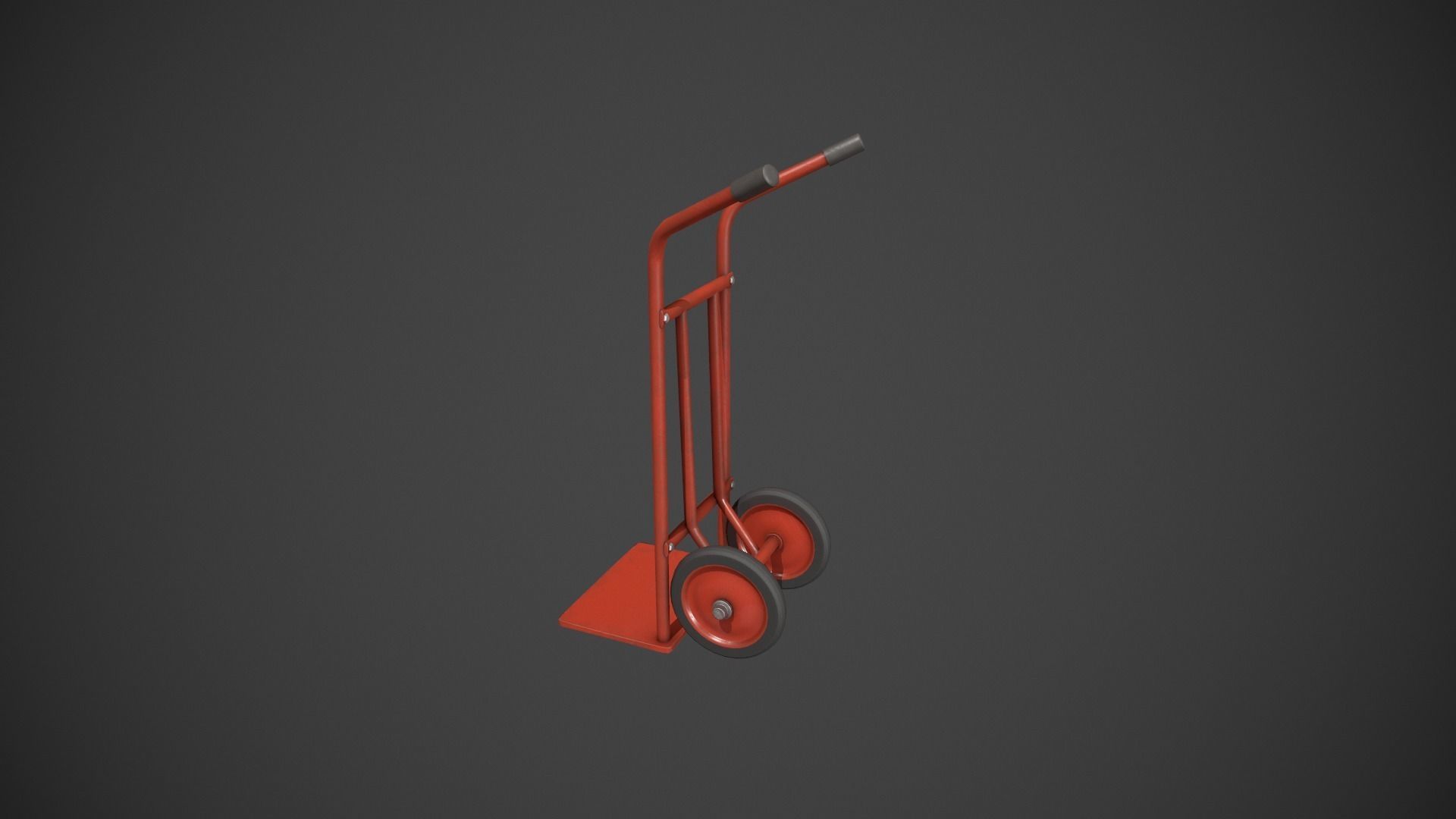 Red Sack Truck Low-poly 3D model_13