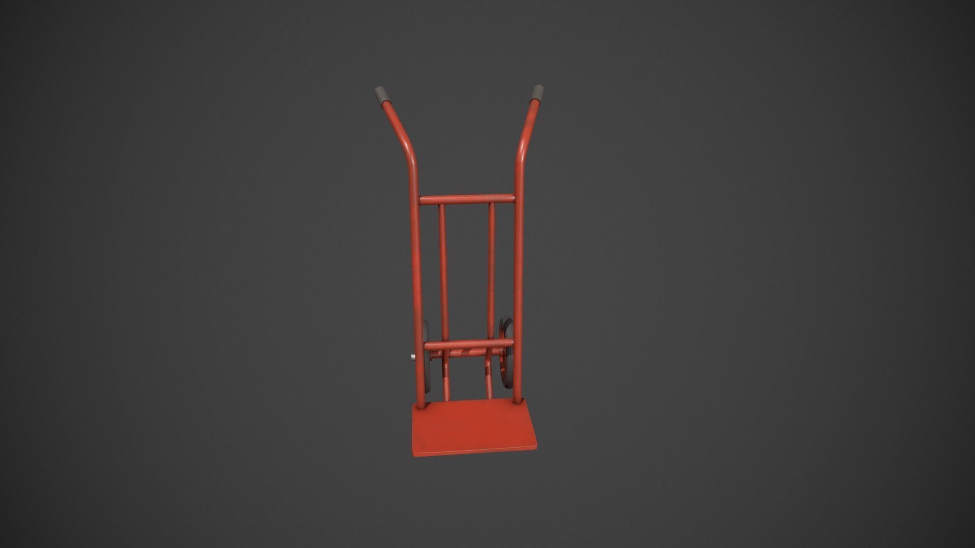 Red Sack Truck Low-poly 3D model_10