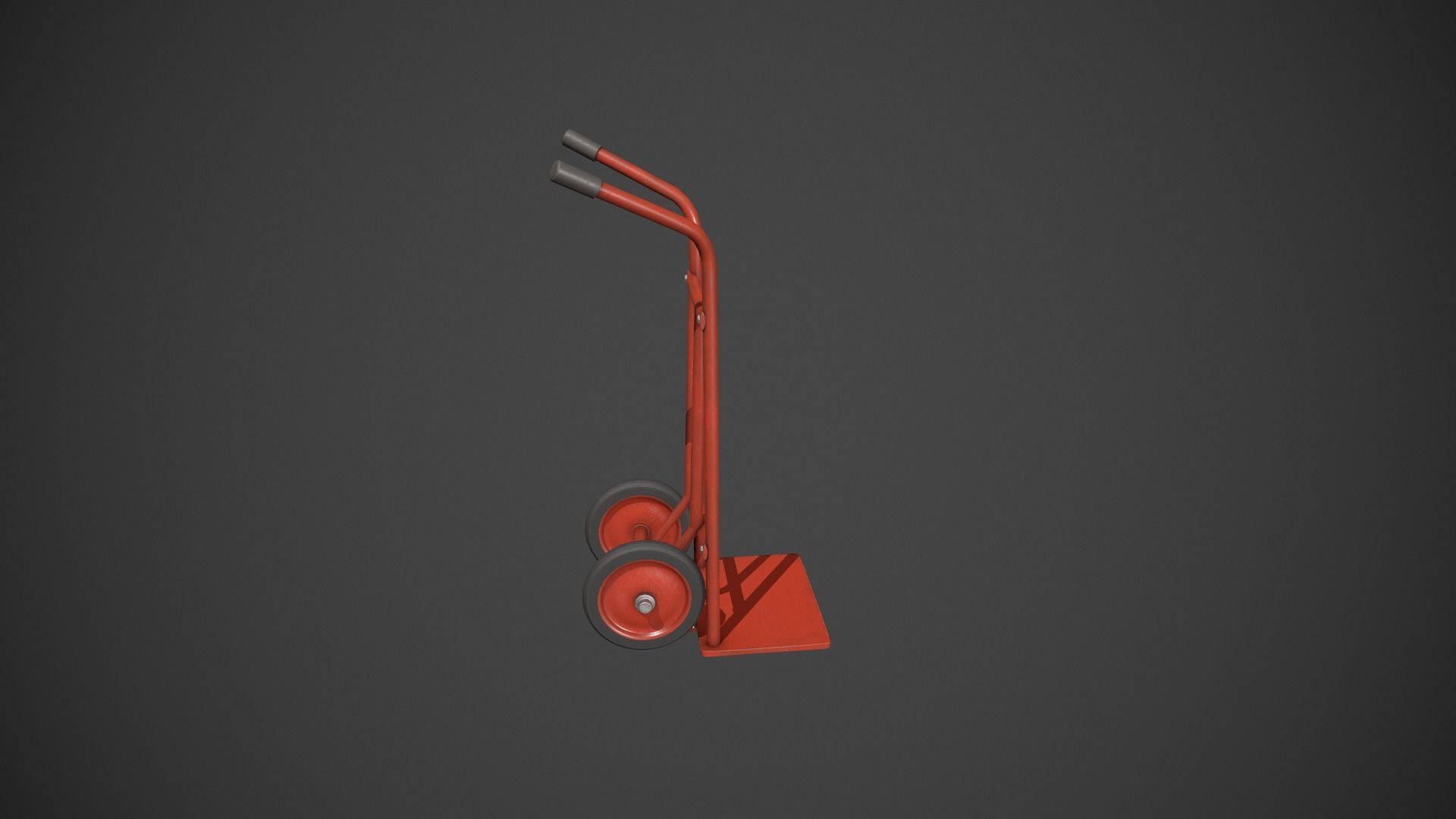 Red Sack Truck Low-poly 3D model_17