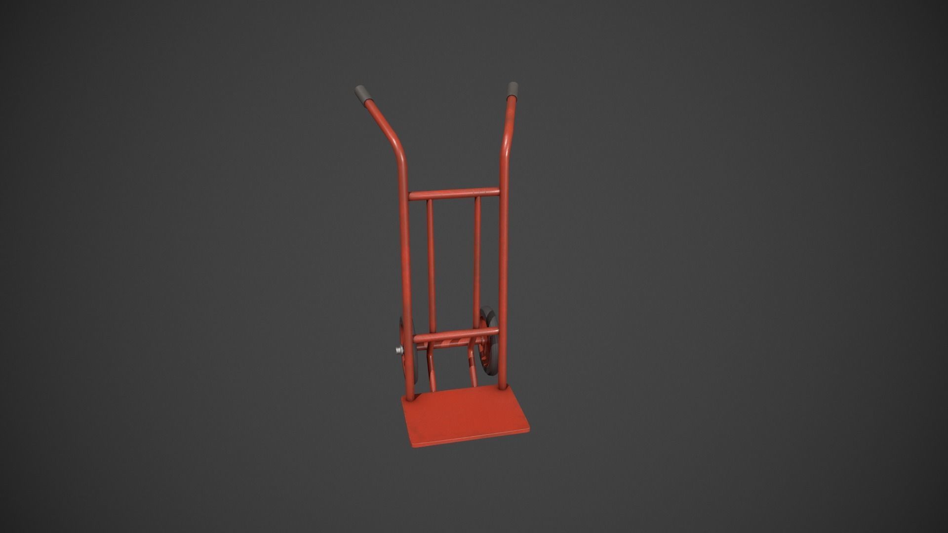 Red Sack Truck Low-poly 3D model_19