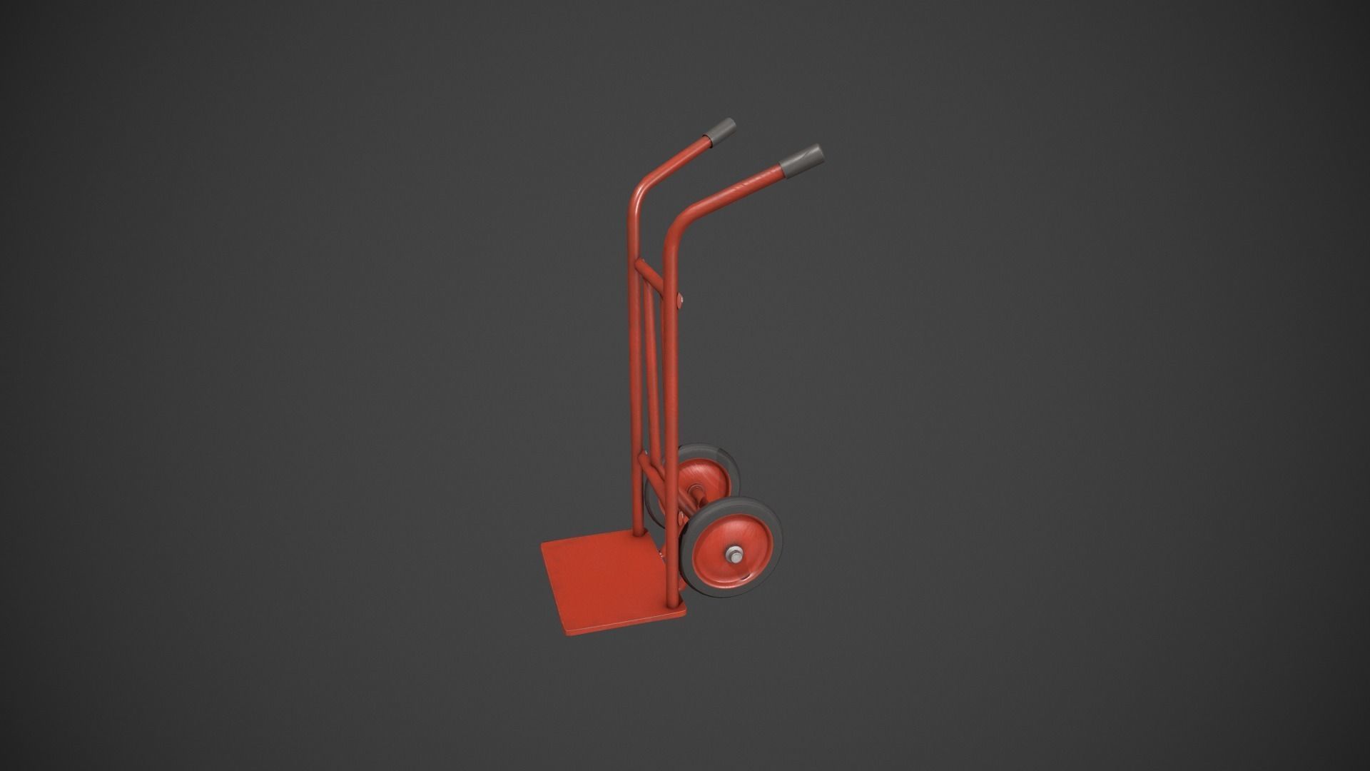Red Sack Truck Low-poly 3D model_1