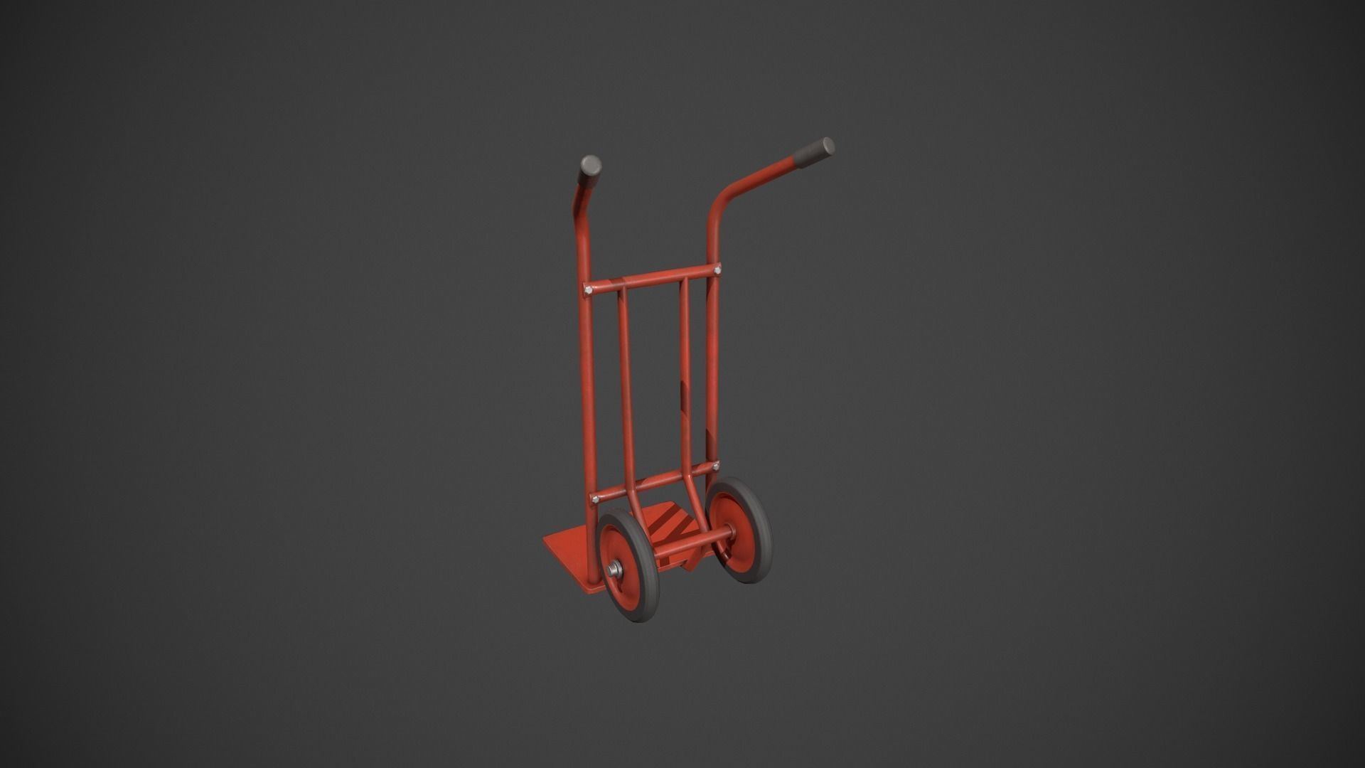 Red Sack Truck Low-poly 3D model_14