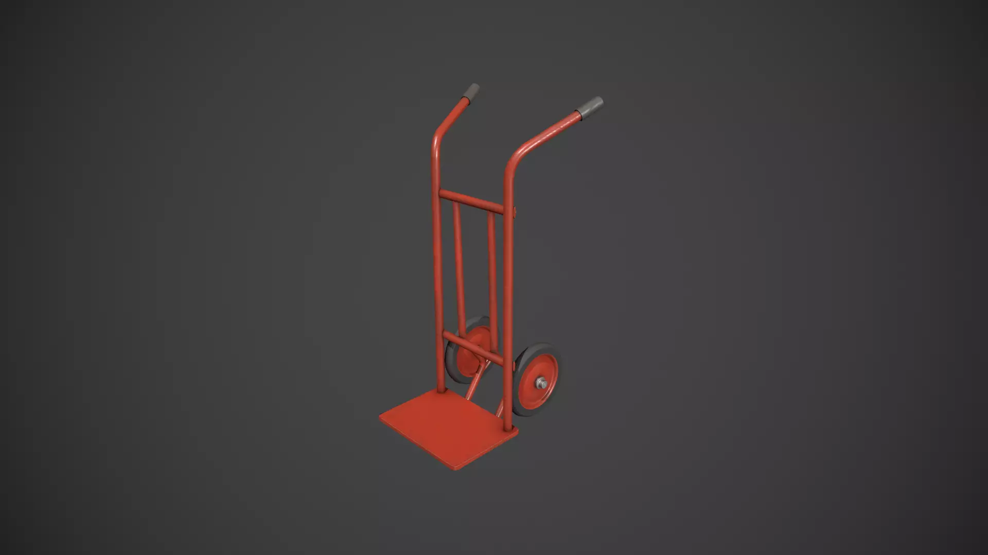 Red Sack Truck Low-poly 3D model_0
