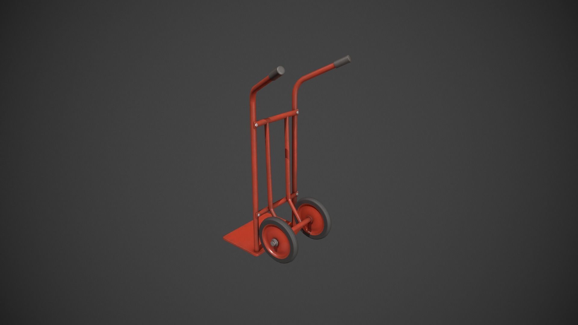 Red Sack Truck Low-poly 3D model_3