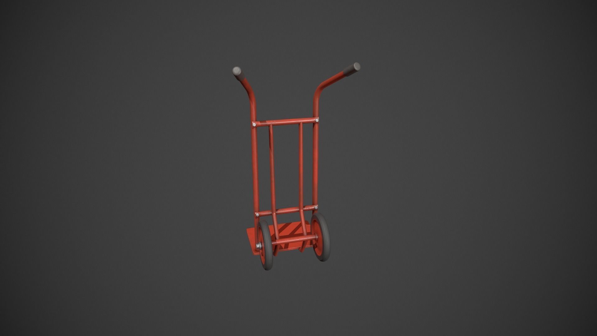 Red Sack Truck Low-poly 3D model_4