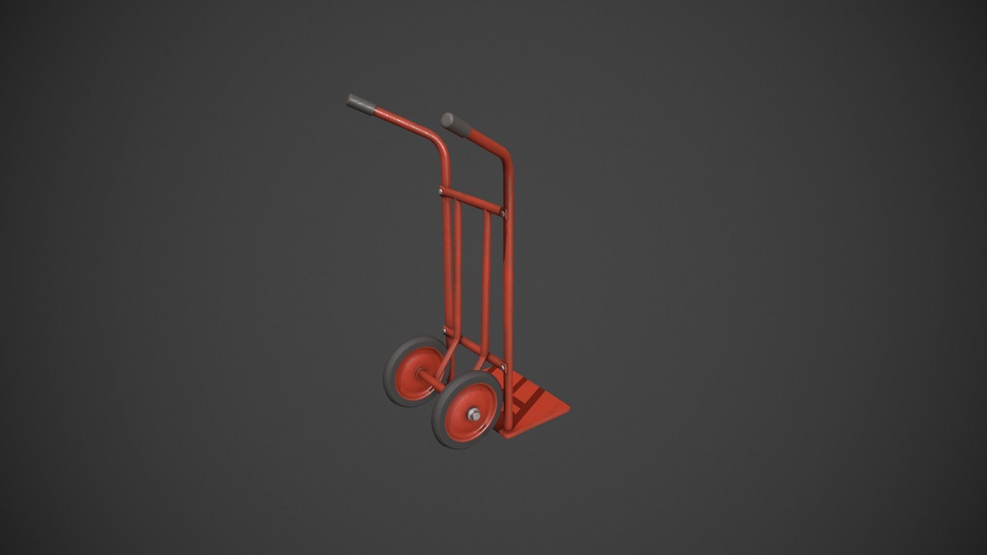 Red Sack Truck Low-poly 3D model_6
