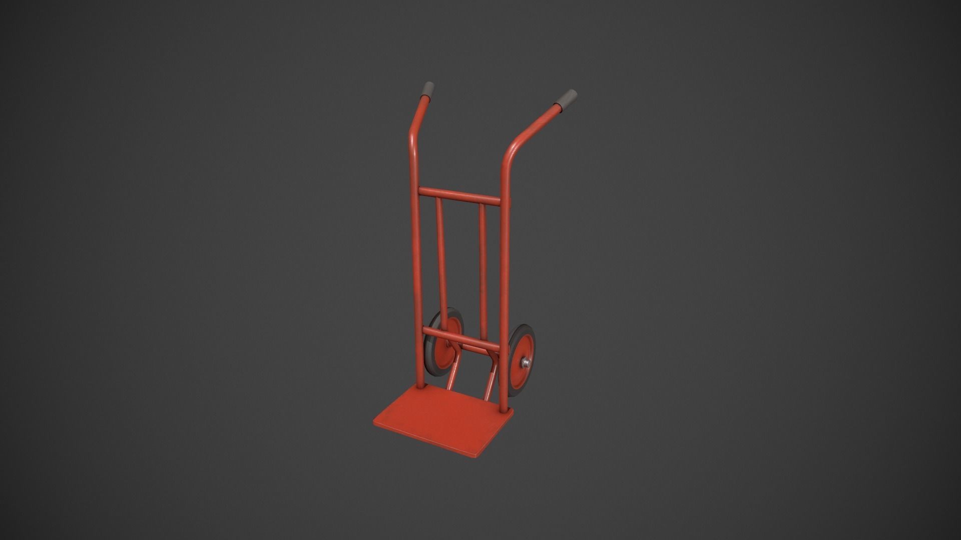 Red Sack Truck Low-poly 3D model_20