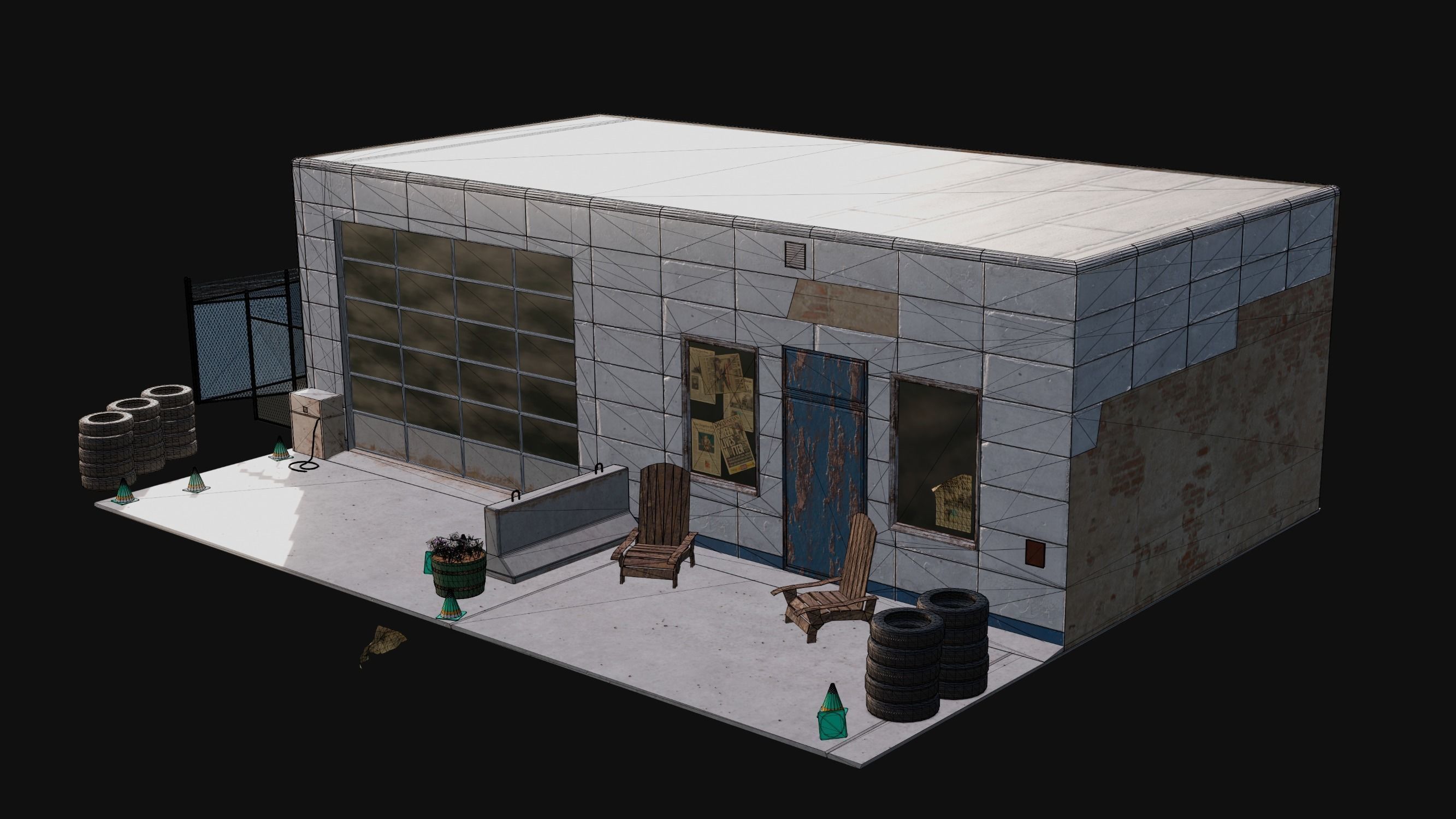 Vilage in forest Far Cry Replic Low-poly 3D model_8