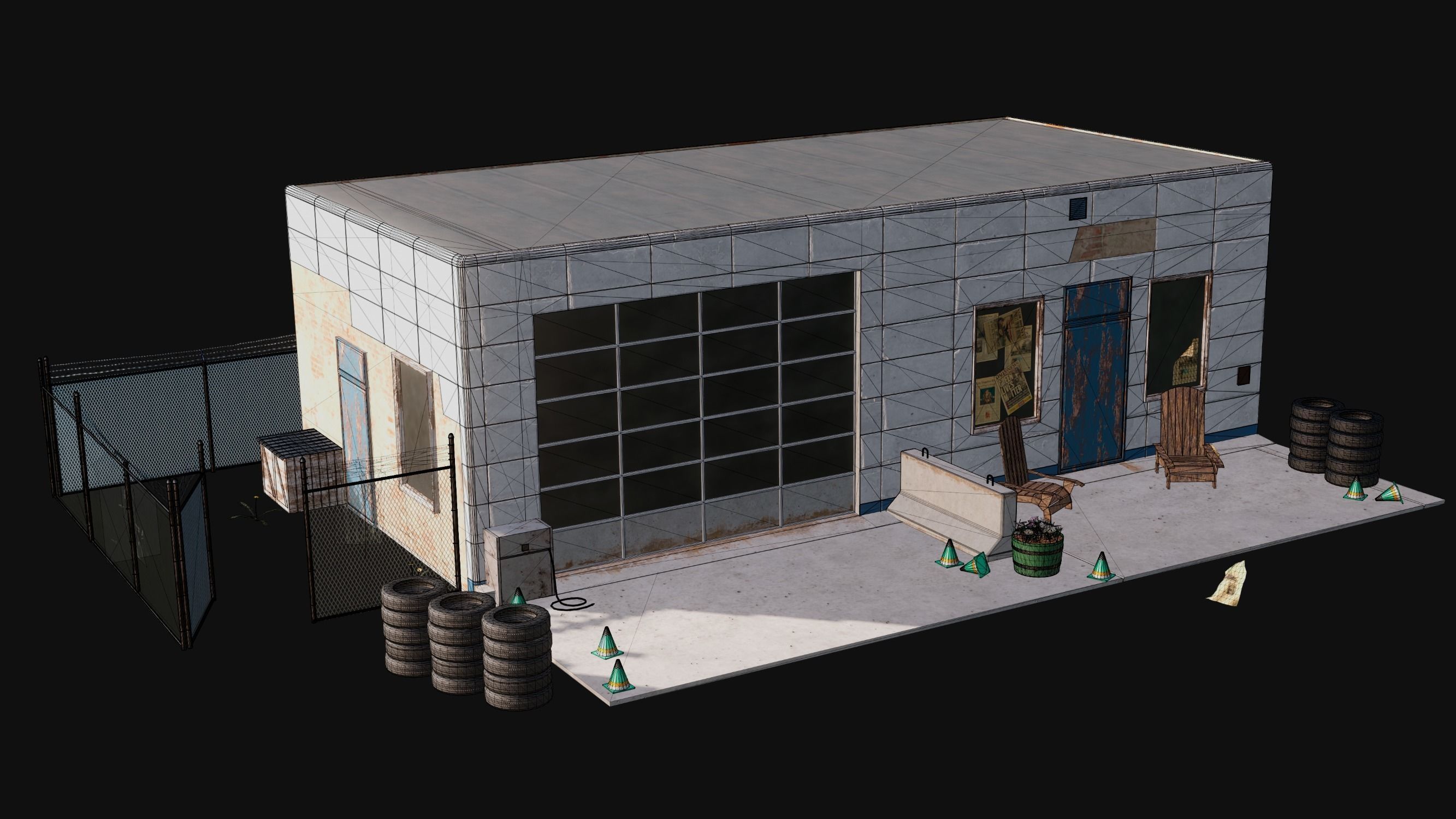 Vilage in forest Far Cry Replic Low-poly 3D model_6