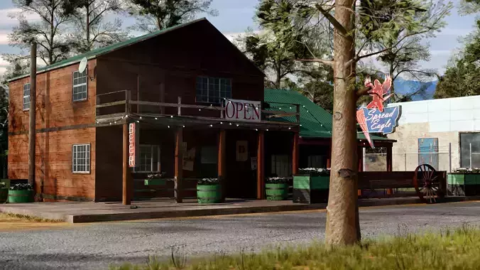 Vilage in forest Far Cry Replic 