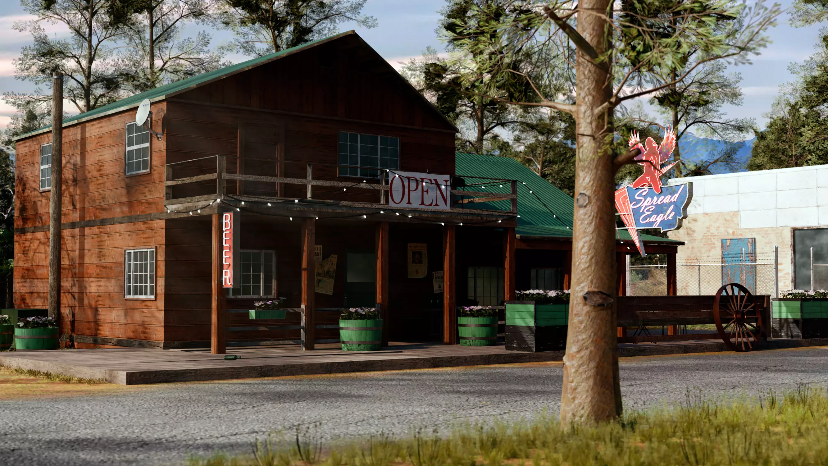 Vilage in forest Far Cry Replic Low-poly 3D model_0