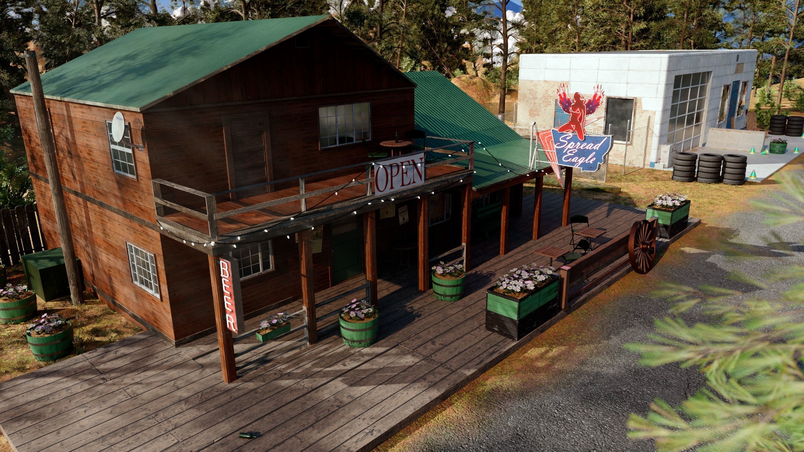 Vilage in forest Far Cry Replic Low-poly 3D model_1