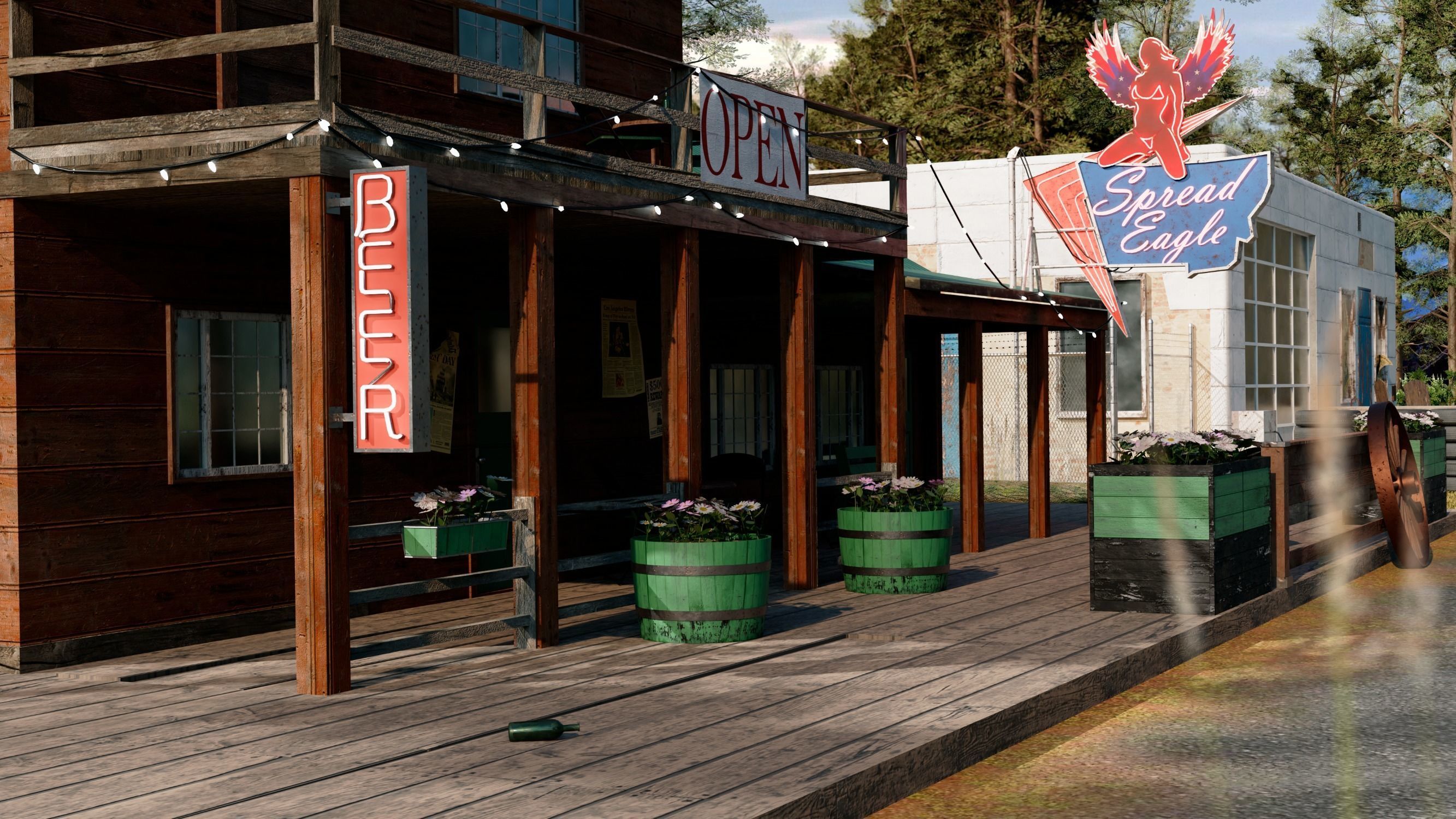 Vilage in forest Far Cry Replic Low-poly 3D model_2