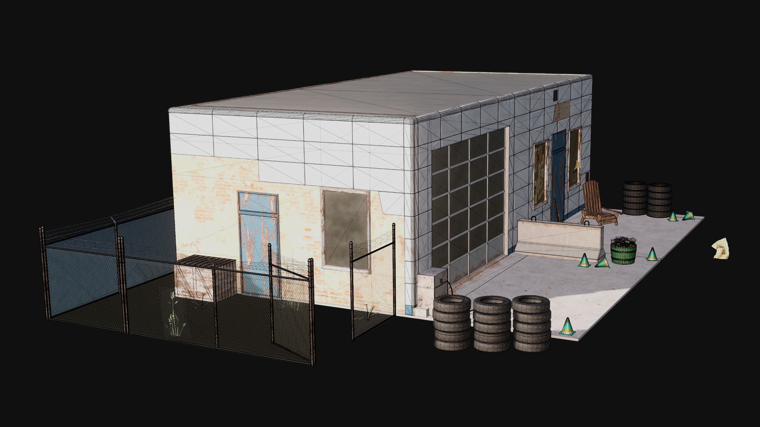 Vilage in forest Far Cry Replic Low-poly 3D model_7