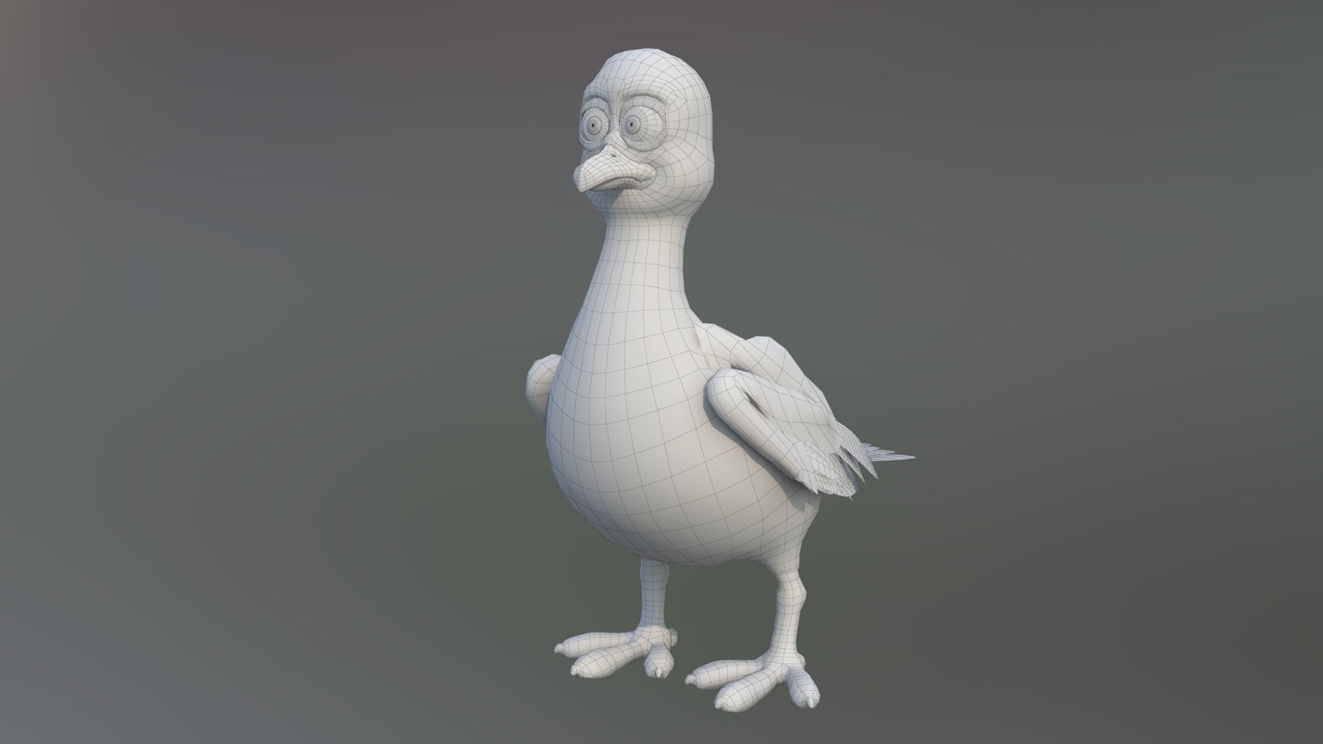 pigeon cartoon rigged character 3D model_5