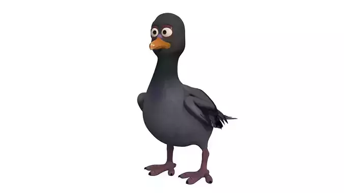 pigeon cartoon rigged character