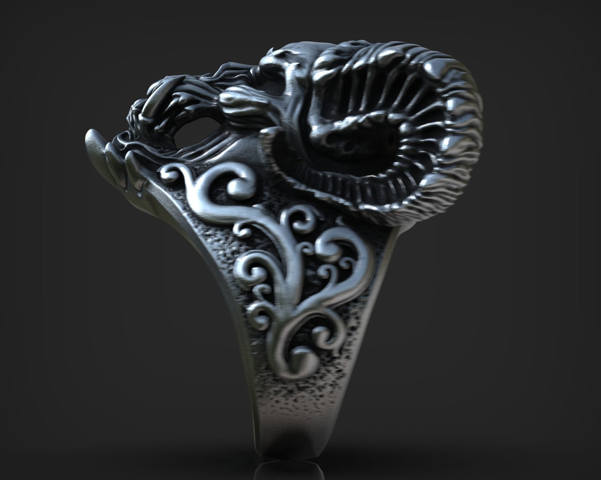 Ram Skull Demon  3D print model_2