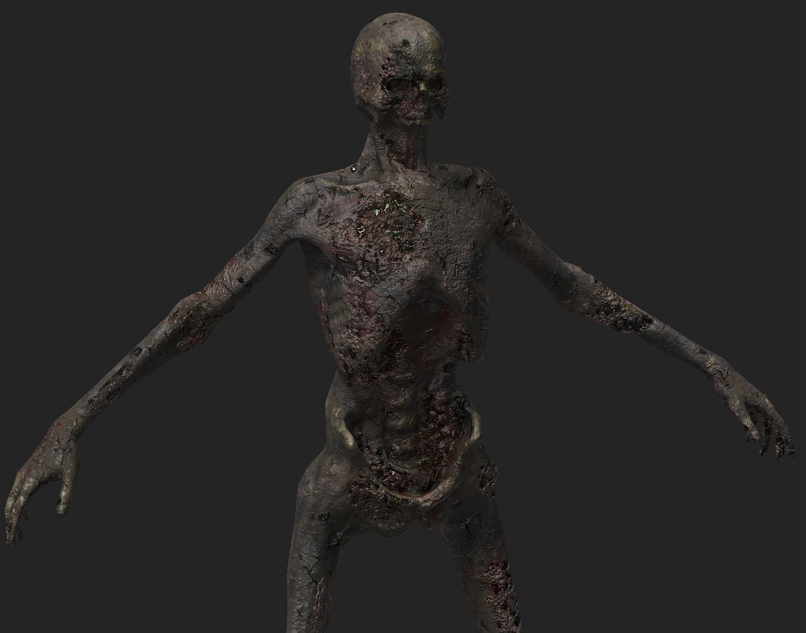 Undead Zombie Warrior Character  4k PBR  Low poly Low-poly 3D model_10