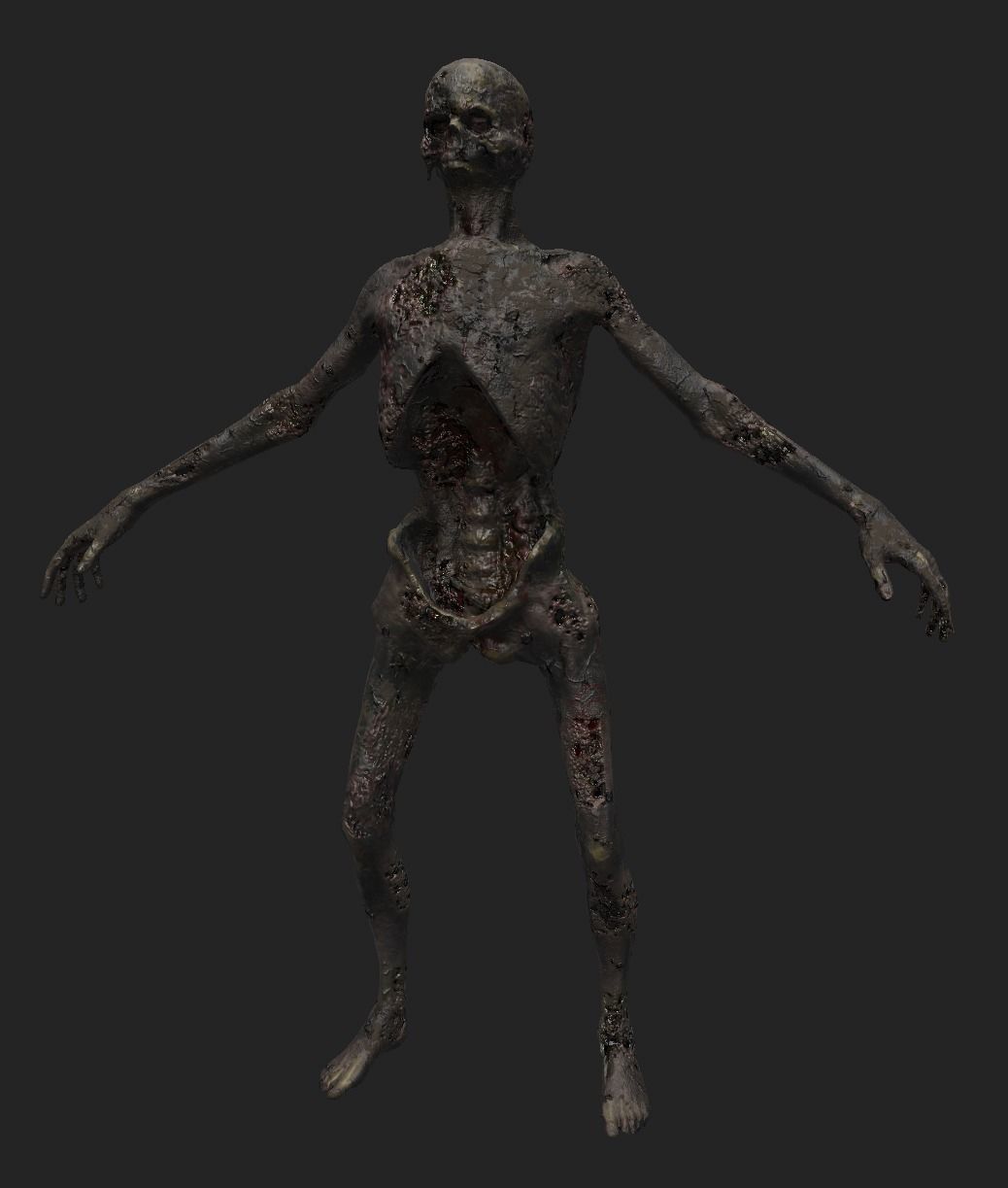 Undead Zombie Warrior Character  4k PBR  Low poly Low-poly 3D model_22