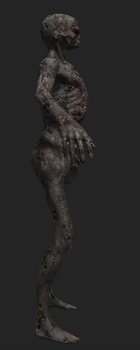 Undead Zombie Warrior Character  4k PBR  Low poly Low-poly 3D model_28