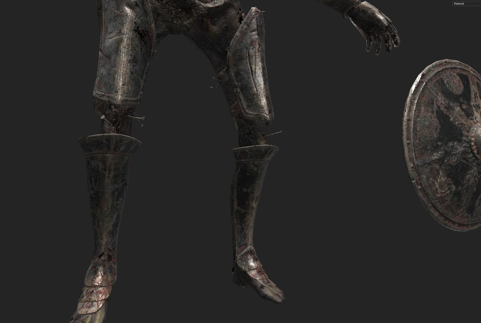 Undead Zombie Warrior Character  4k PBR  Low poly Low-poly 3D model_38