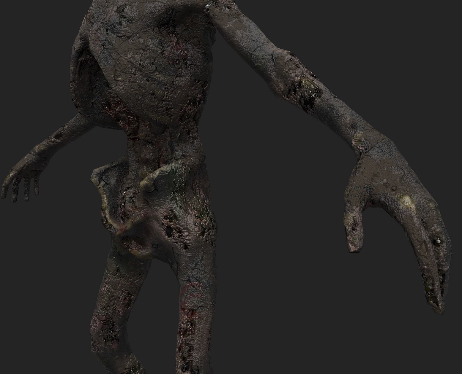 Undead Zombie Warrior Character  4k PBR  Low poly Low-poly 3D model_37