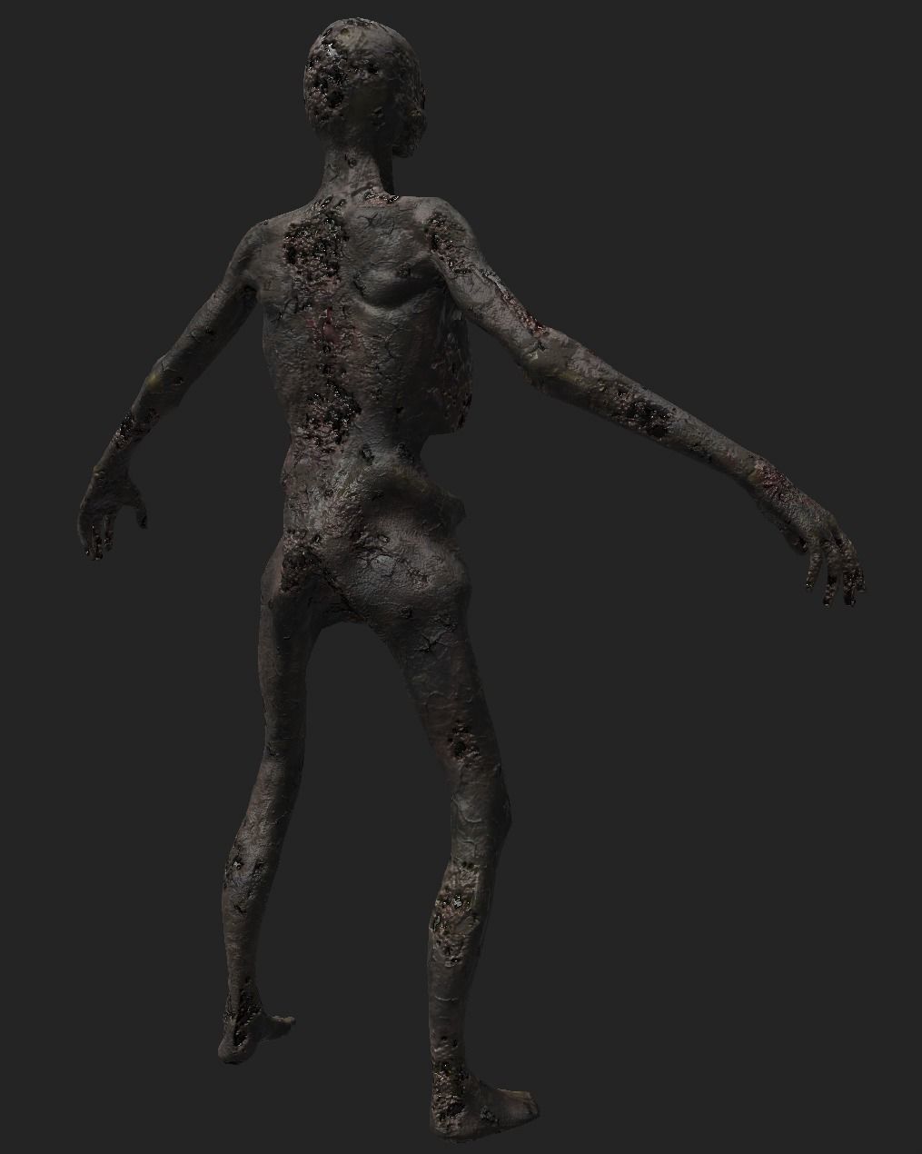 Undead Zombie Warrior Character  4k PBR  Low poly Low-poly 3D model_21