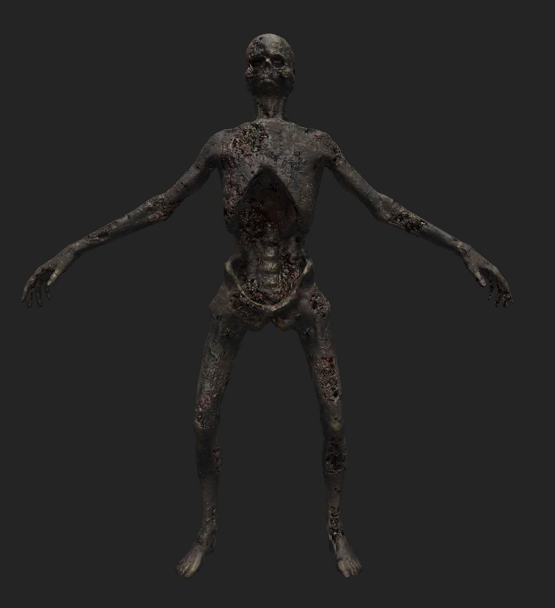 Undead Zombie Warrior Character  4k PBR  Low poly Low-poly 3D model_19