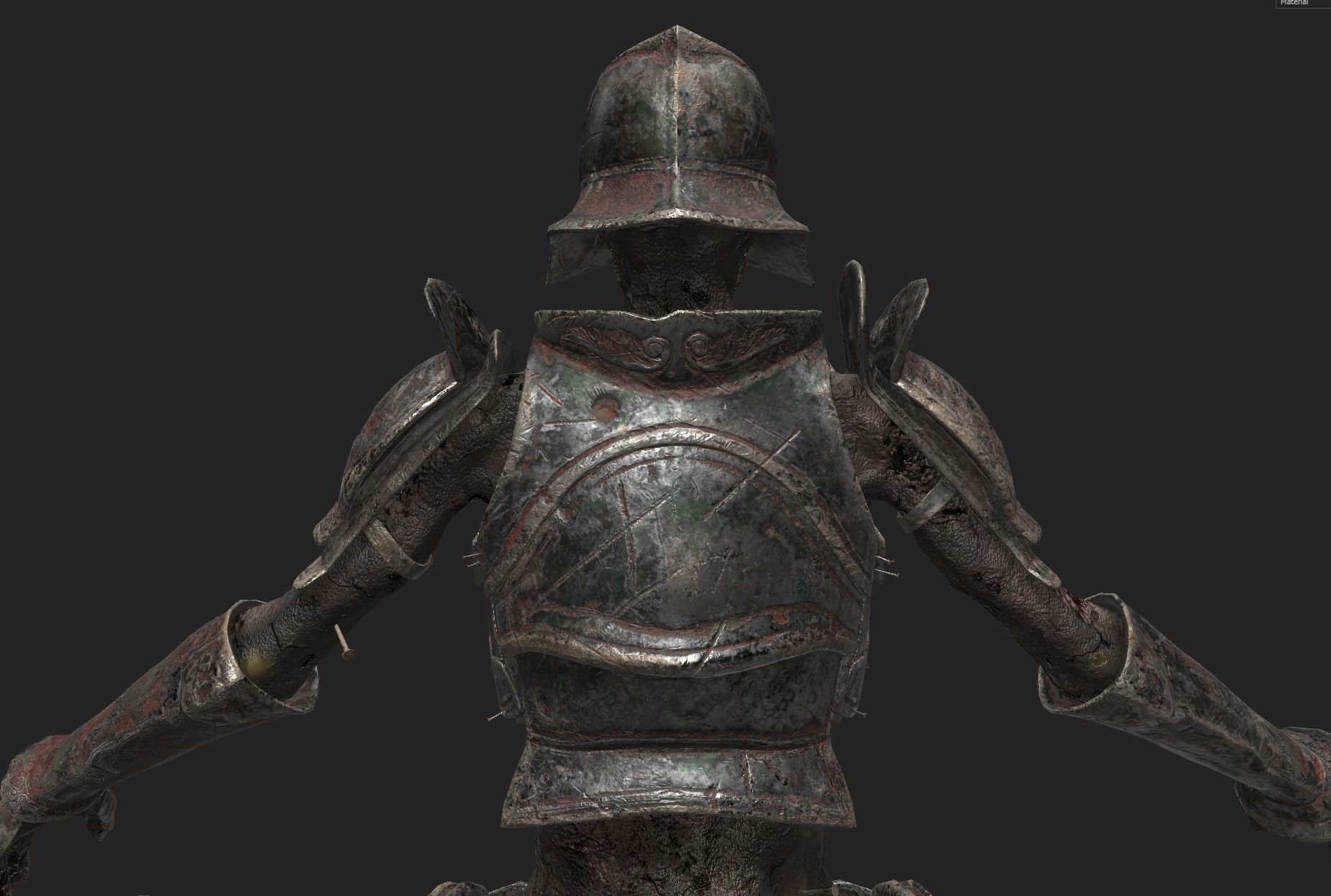 Undead Zombie Warrior Character  4k PBR  Low poly Low-poly 3D model_6