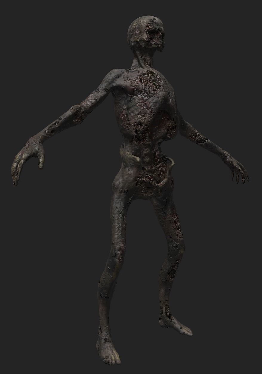 Undead Zombie Warrior Character  4k PBR  Low poly Low-poly 3D model_20
