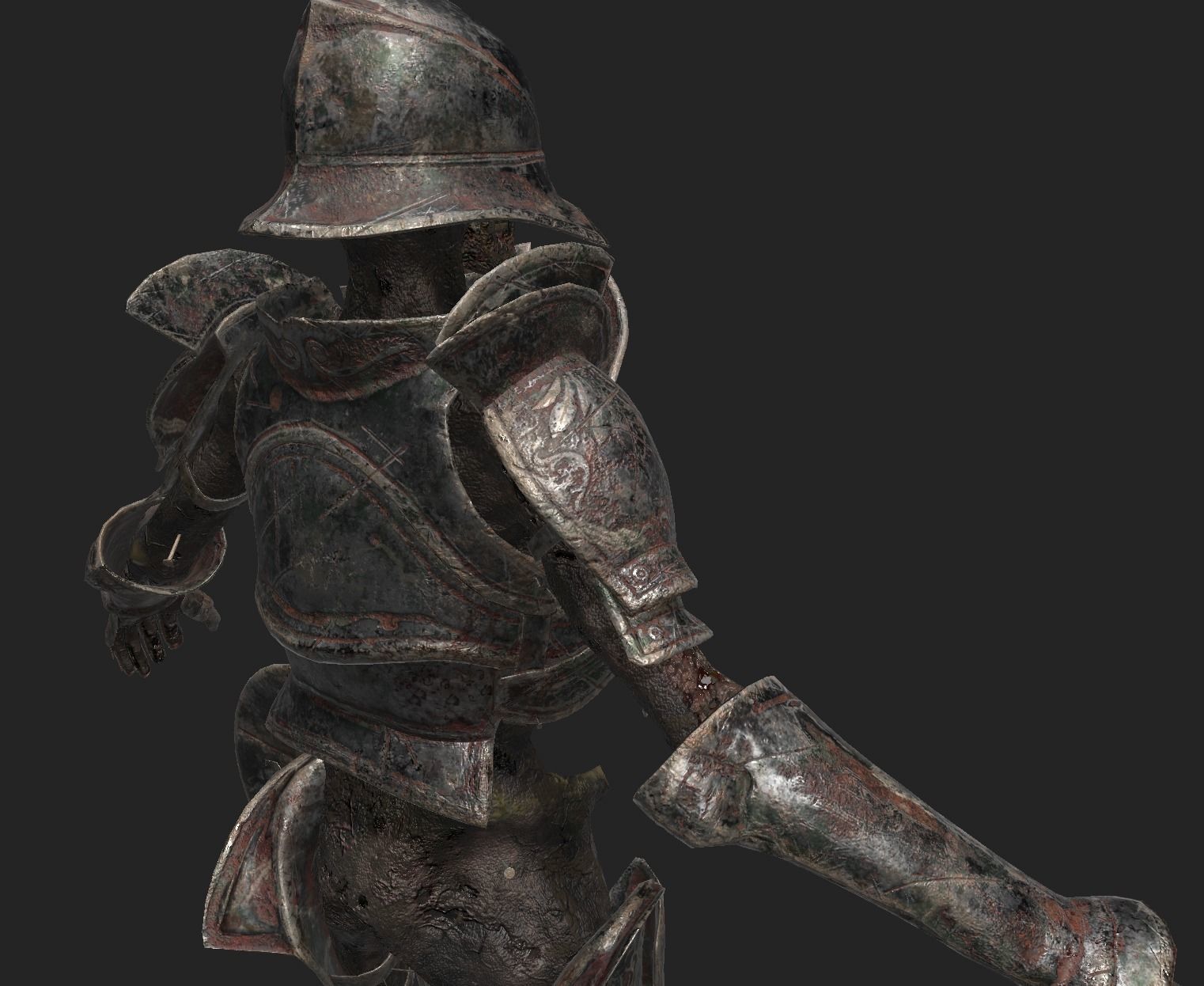 Undead Zombie Warrior Character  4k PBR  Low poly Low-poly 3D model_45