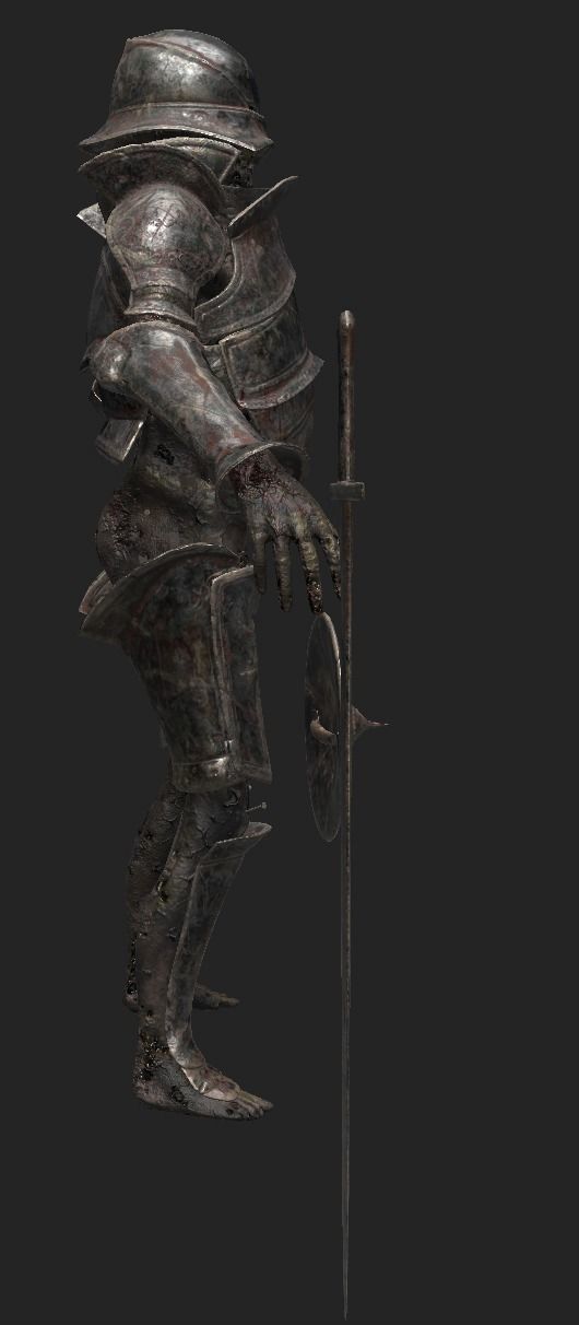 Undead Zombie Warrior Character  4k PBR  Low poly Low-poly 3D model_16