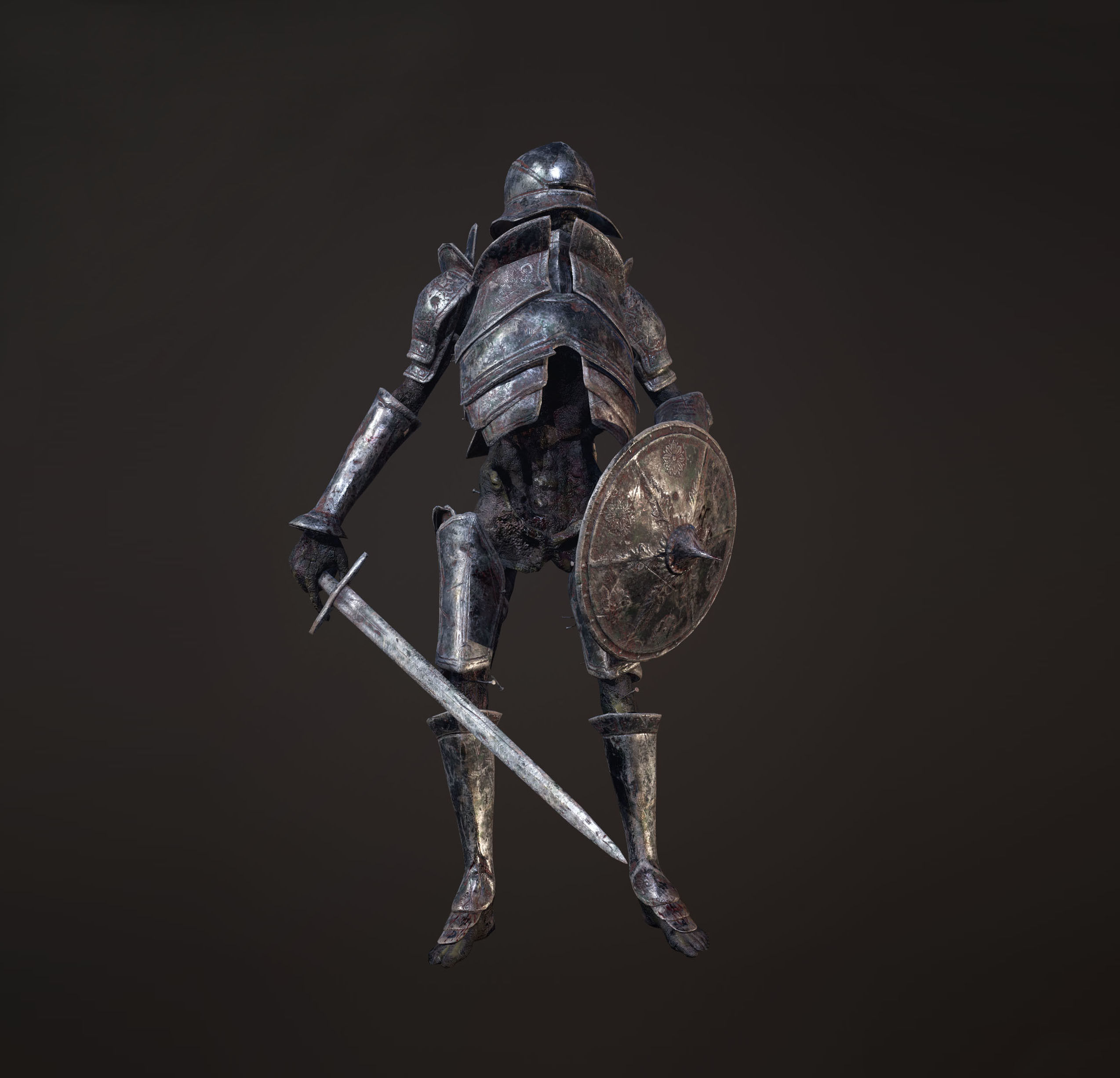 Undead Zombie Warrior Character  4k PBR  Low poly Low-poly 3D model_51