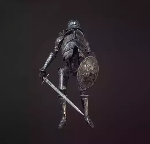 Undead Zombie Warrior Character  4k PBR  Low poly Low-poly 3D model