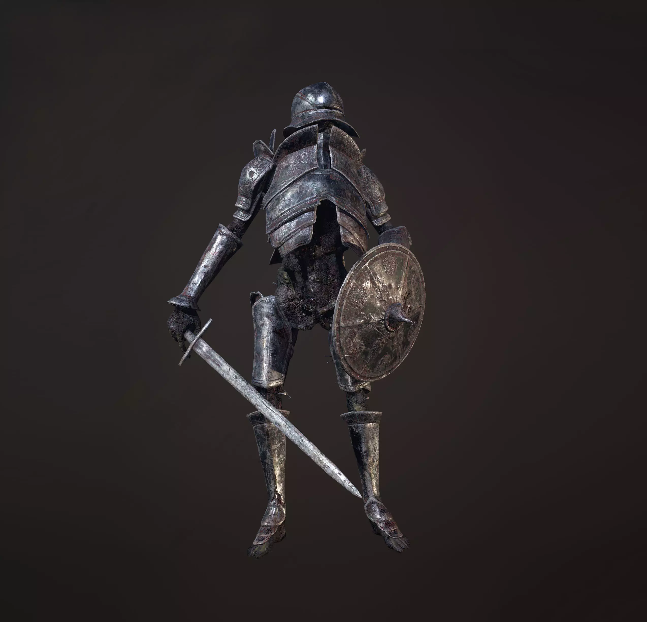 Undead Zombie Warrior Character  4k PBR  Low poly Low-poly 3D model_0