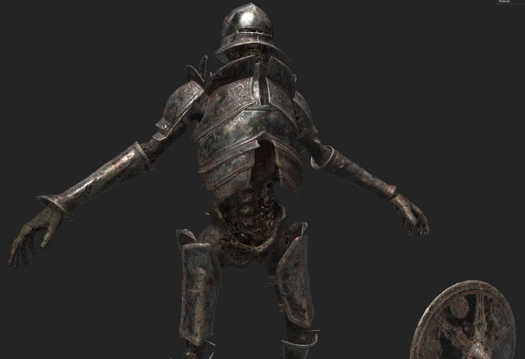 Undead Zombie Warrior Character  4k PBR  Low poly Low-poly 3D model_39