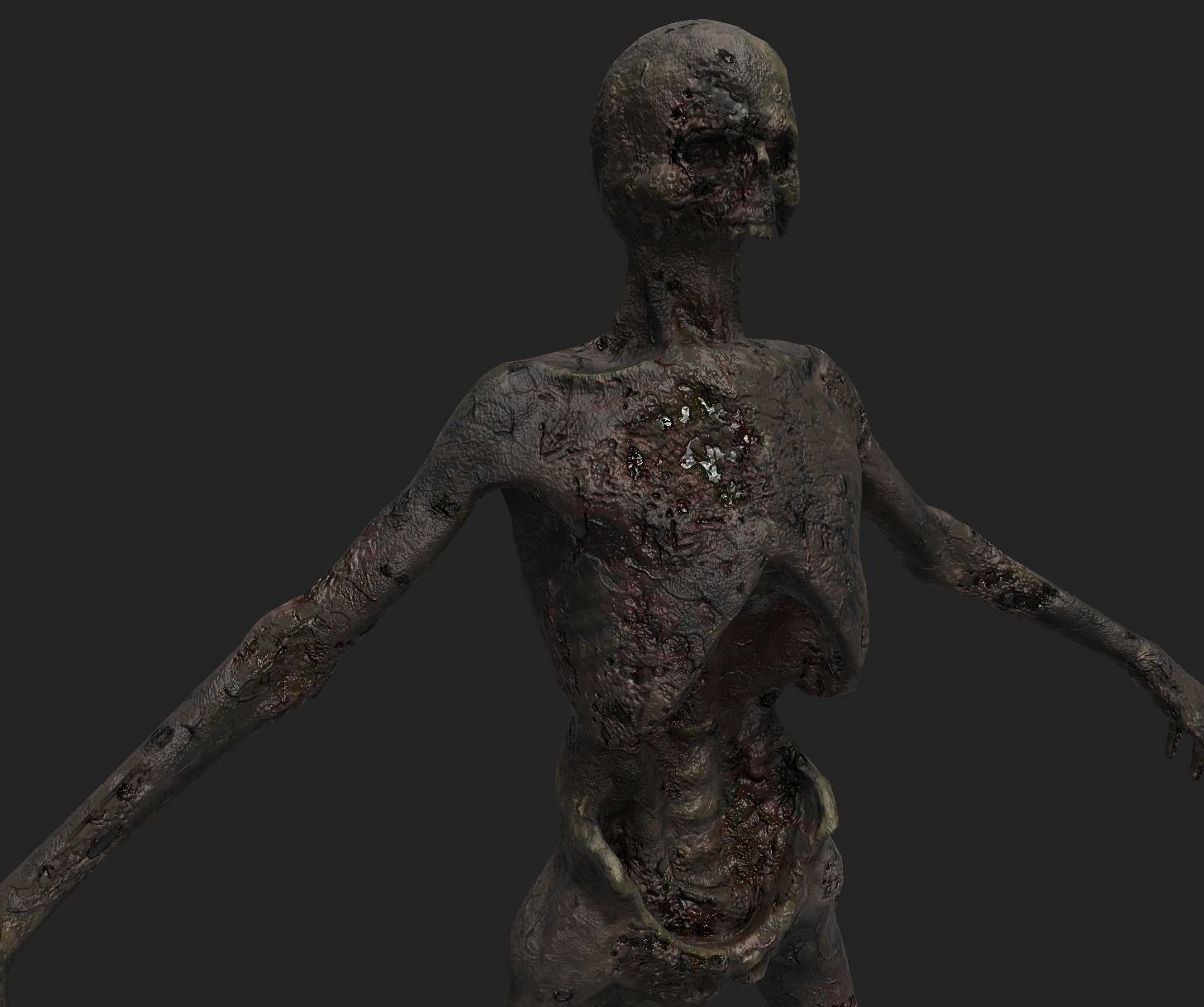 Undead Zombie Warrior Character  4k PBR  Low poly Low-poly 3D model_36
