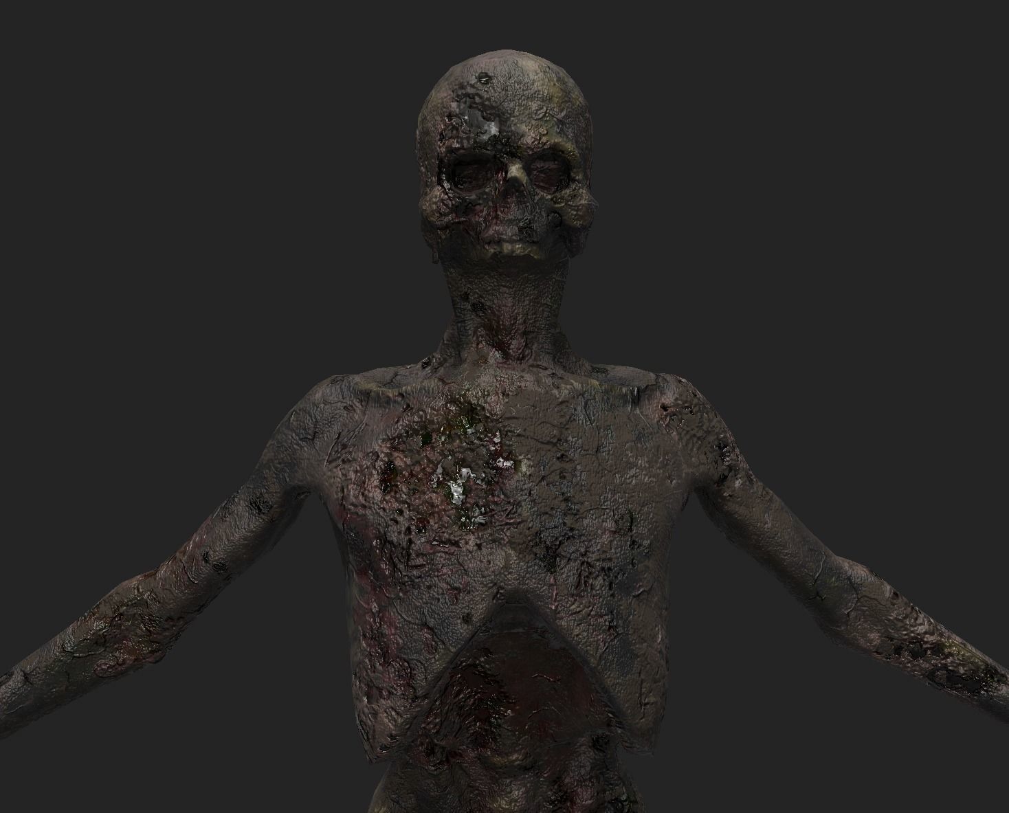 Undead Zombie Warrior Character  4k PBR  Low poly Low-poly 3D model_35