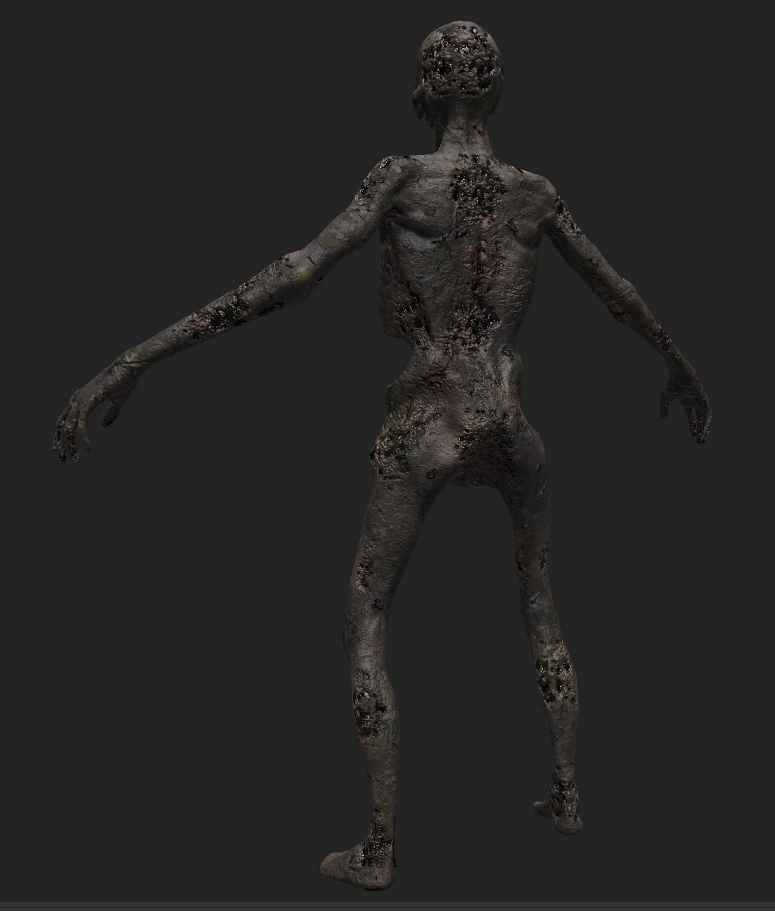 Undead Zombie Warrior Character  4k PBR  Low poly Low-poly 3D model_23