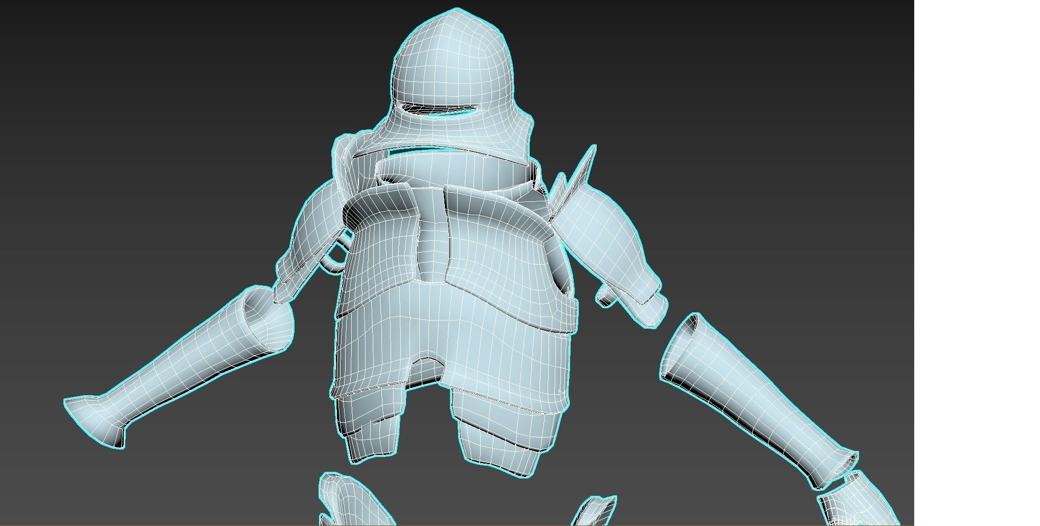 Undead Zombie Warrior Character  4k PBR  Low poly Low-poly 3D model_48